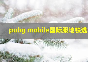 pubg mobile国际服地铁逃生